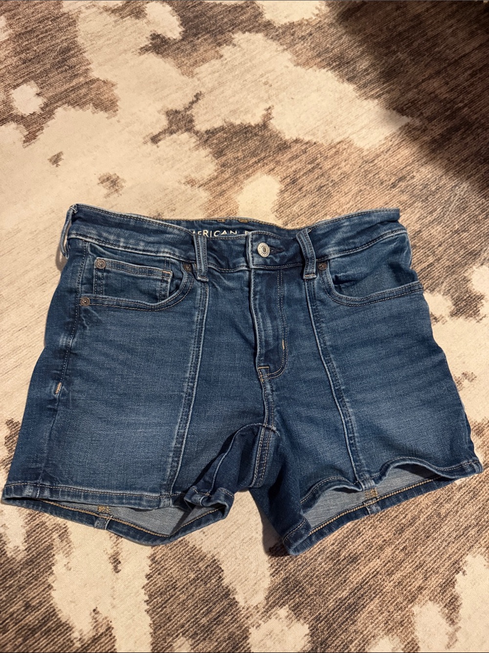 American Eagle midi denim shorts